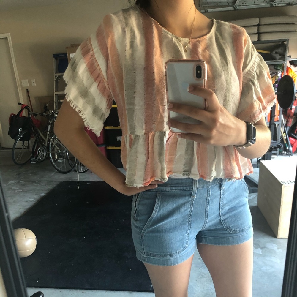 Boutique Stripped Crop Top